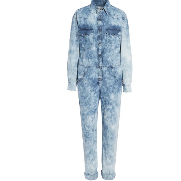 Isabel Marant Pants - Isabel Marant Etoile Idesia Denim Jumpsuit